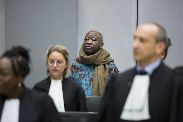 Laurent Gbagbo in ICC Courtroom